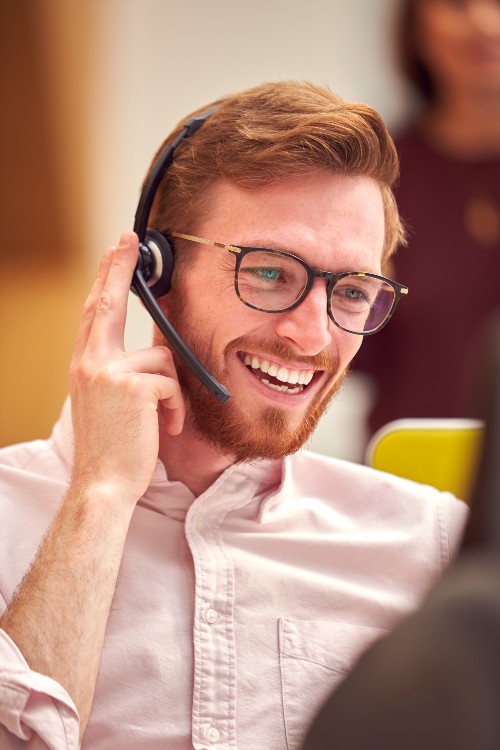 appel client dans le cadre d’une formation à distance